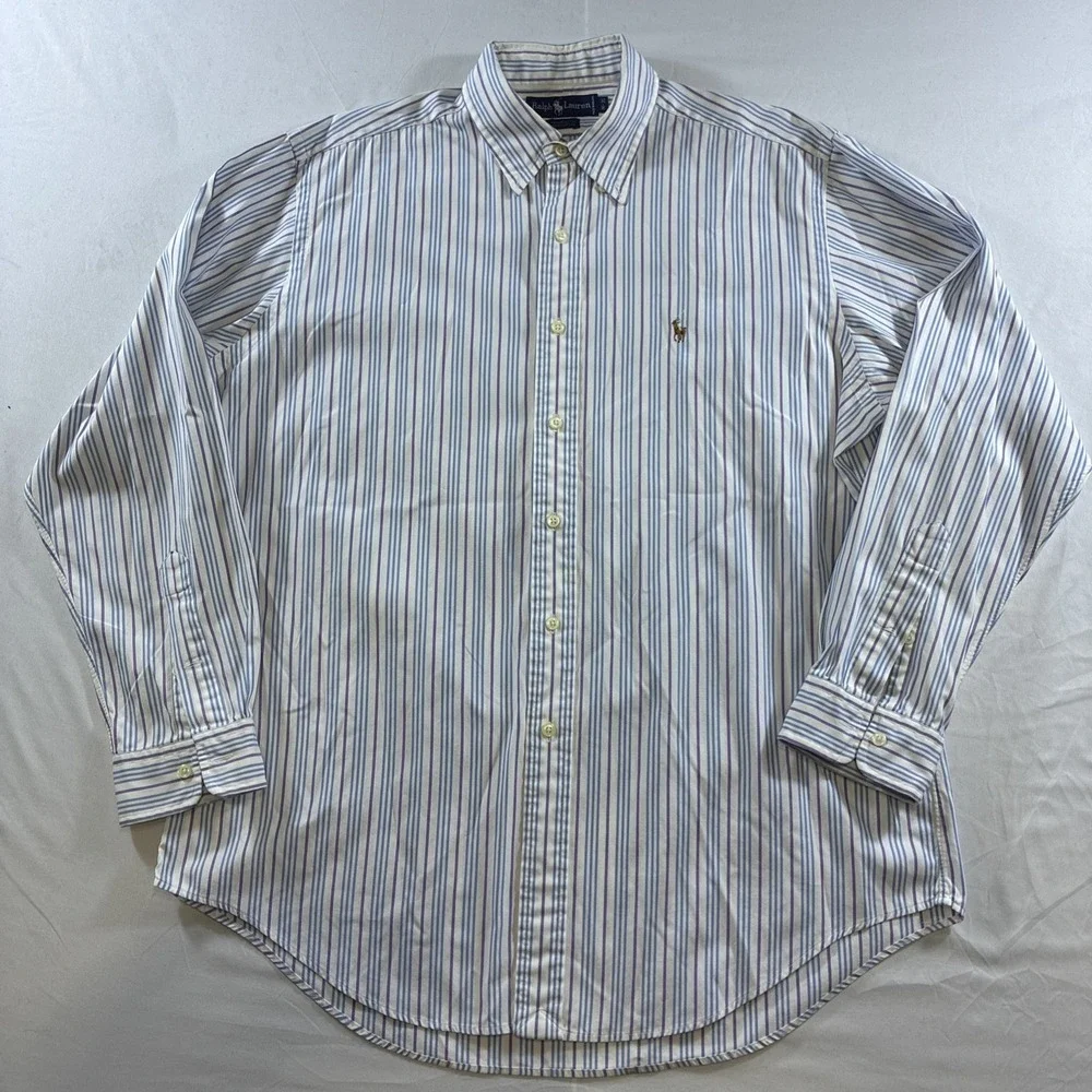 Polo Ralph Lauren Striped Oxford Dress Shirt Men's 16/35 Or L